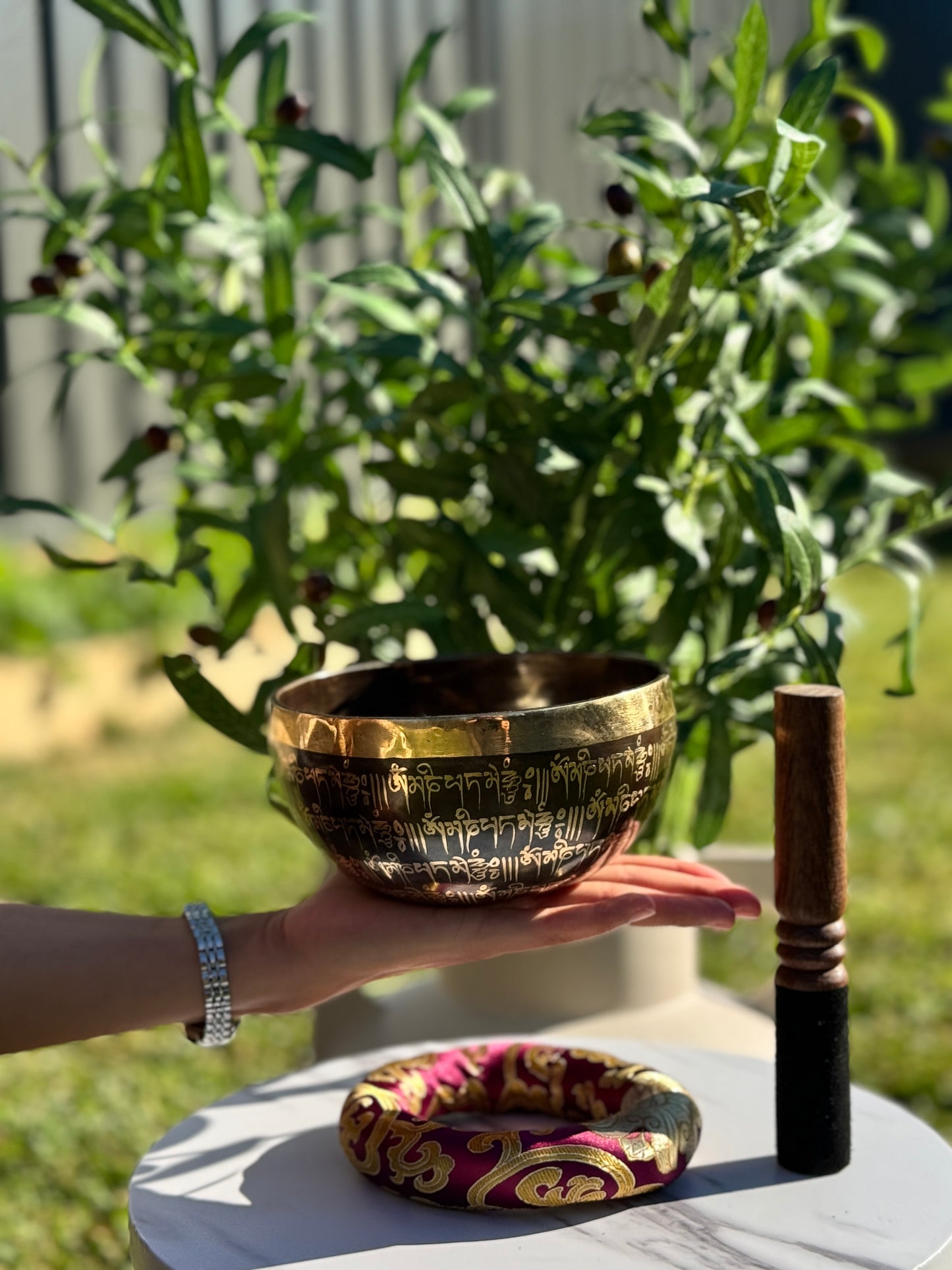 Handmade Om Singing Bowl