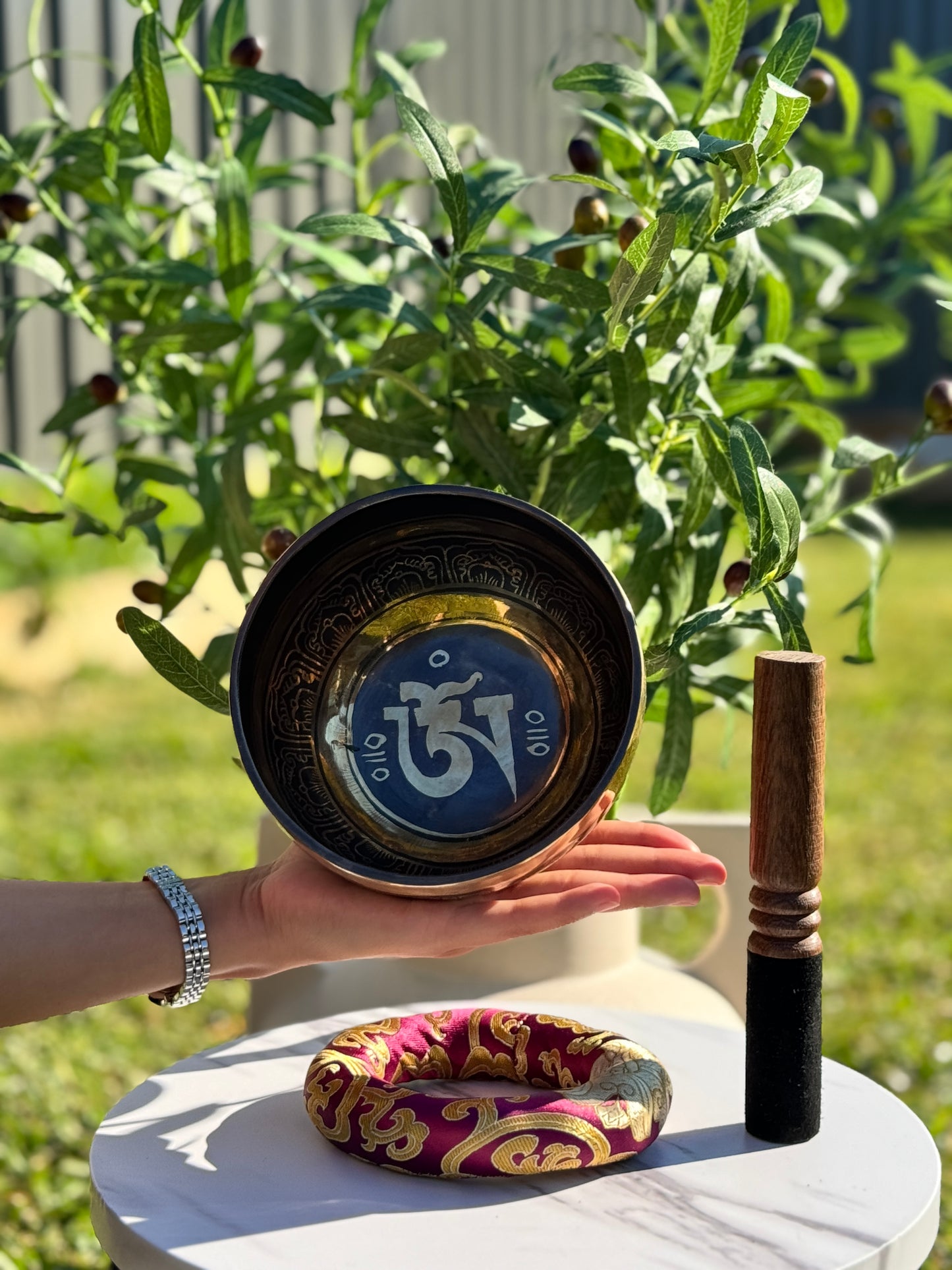 Handmade Om Singing Bowl