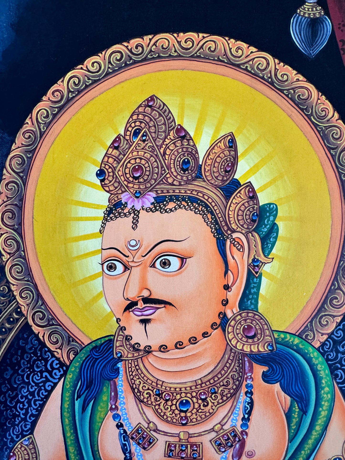 Masterpiece Newari Zambala Thangka Painting