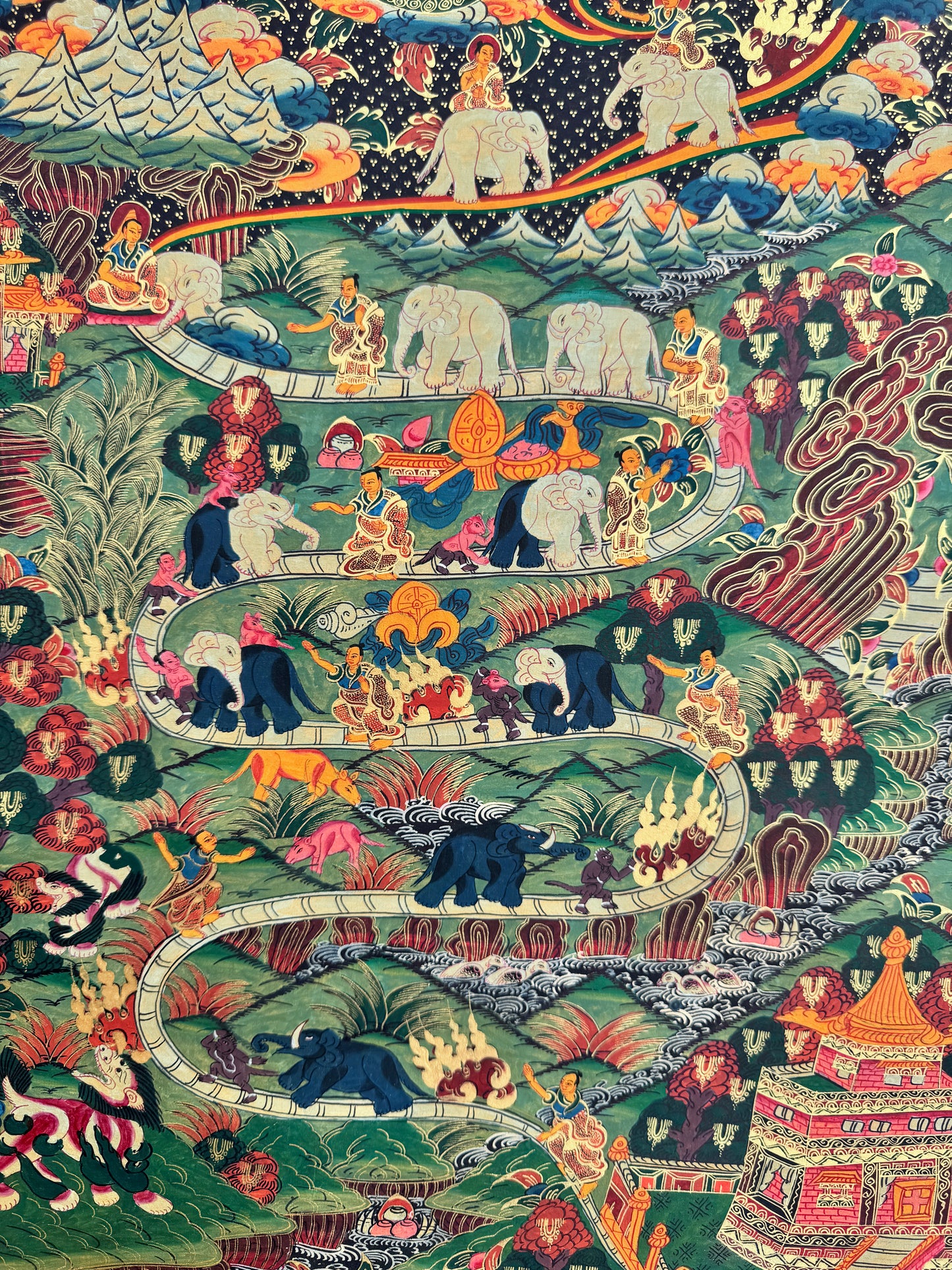 Way to Heaven Thangka Painting
