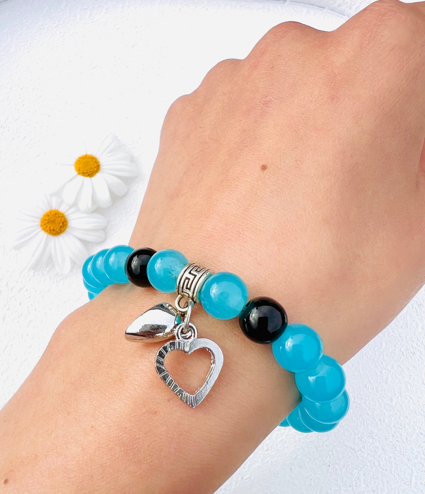 Blue with Black Charm Bracelet