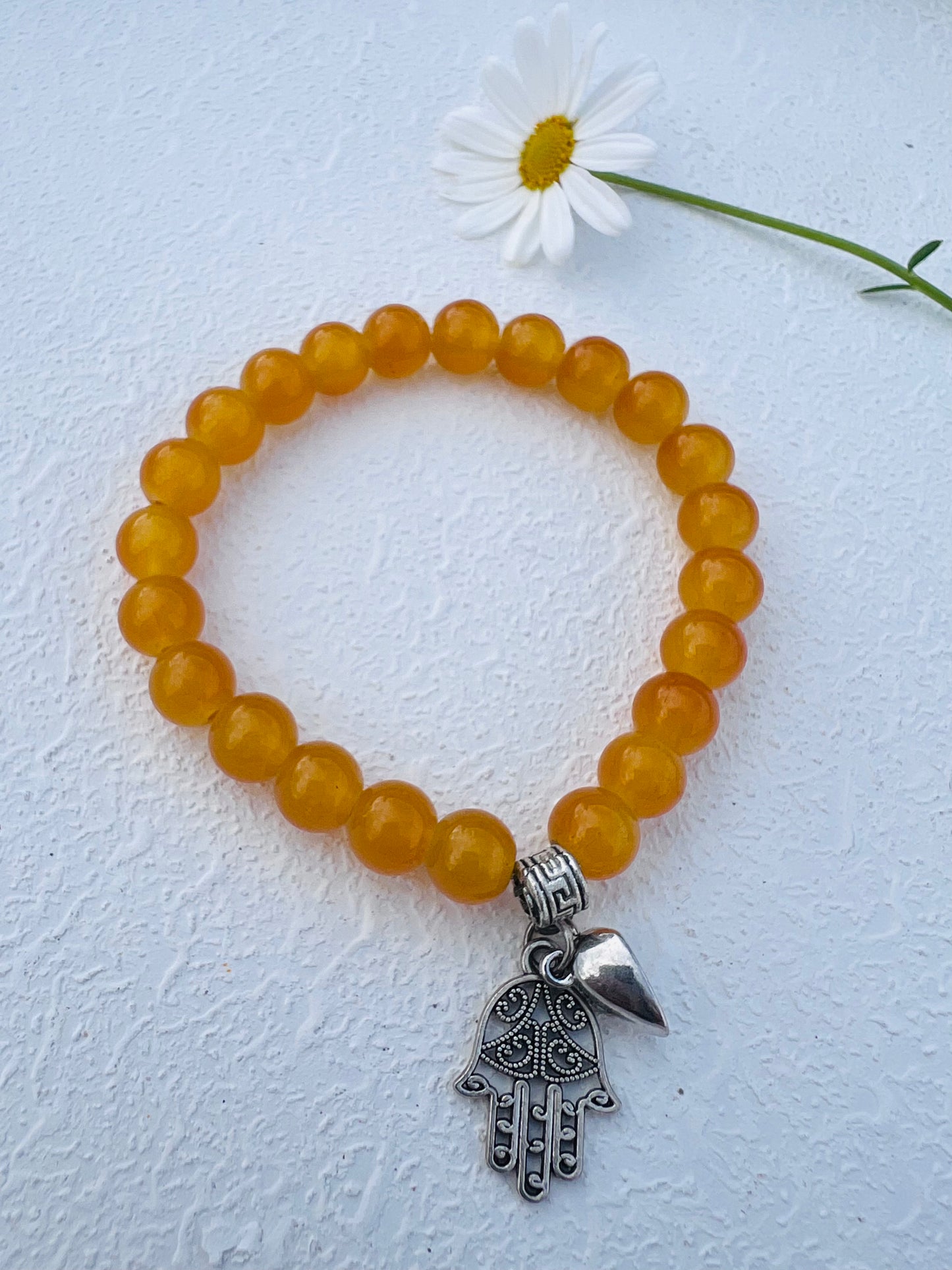 Yellow Jade Charm Bracelet