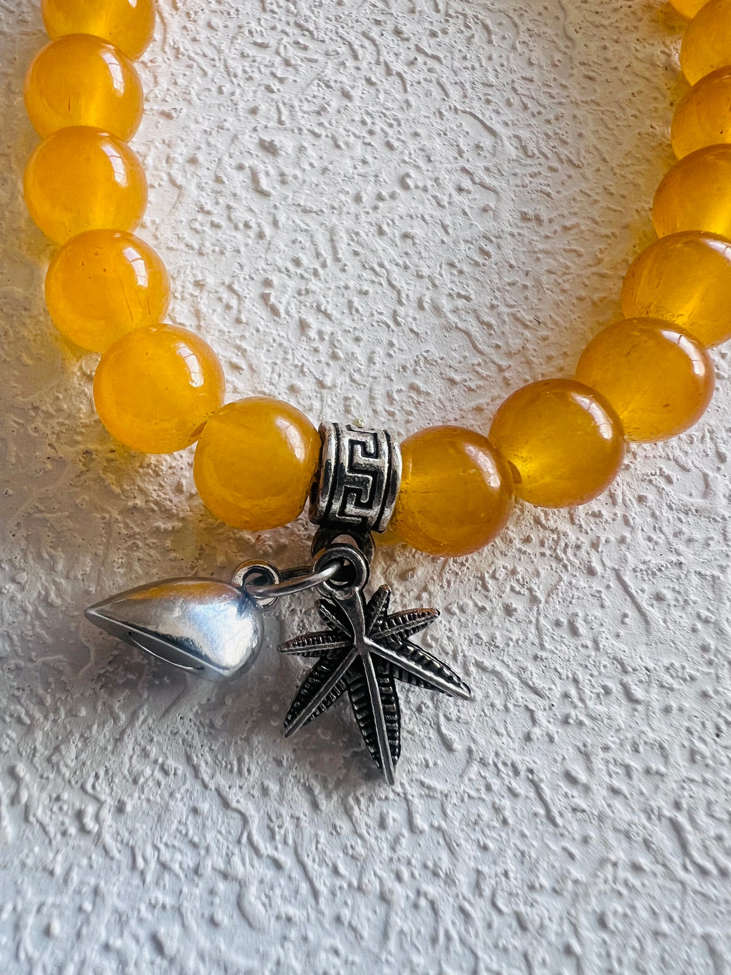 Yellow Jade Charm Bracelet
