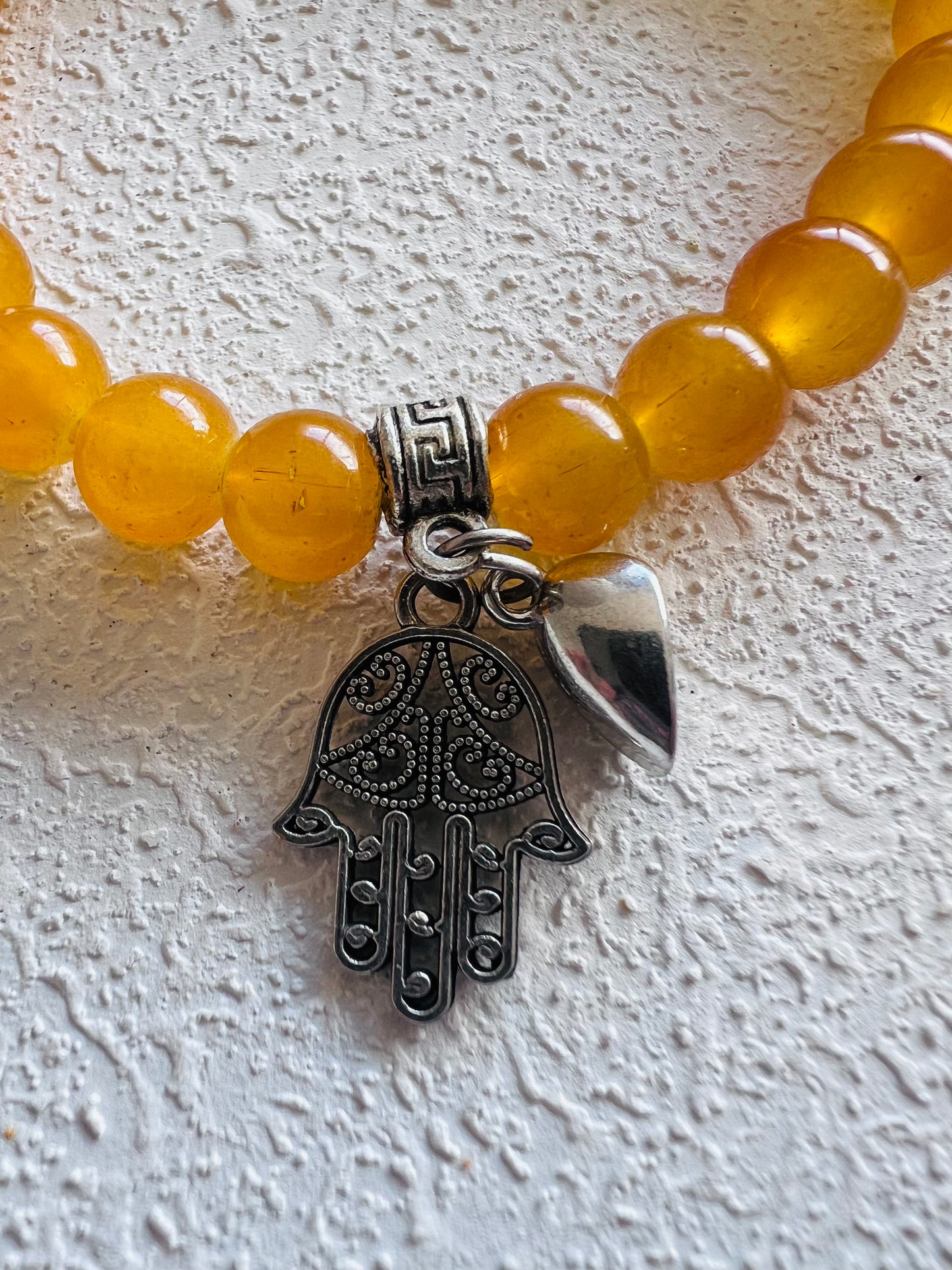 Yellow Jade Charm Bracelet