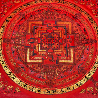 Beautiful Kalachakra Mandala with Pure gold