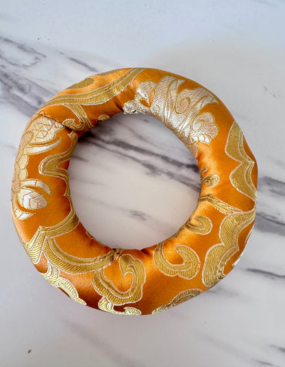 Orange Singing Bowl Ring Cushion