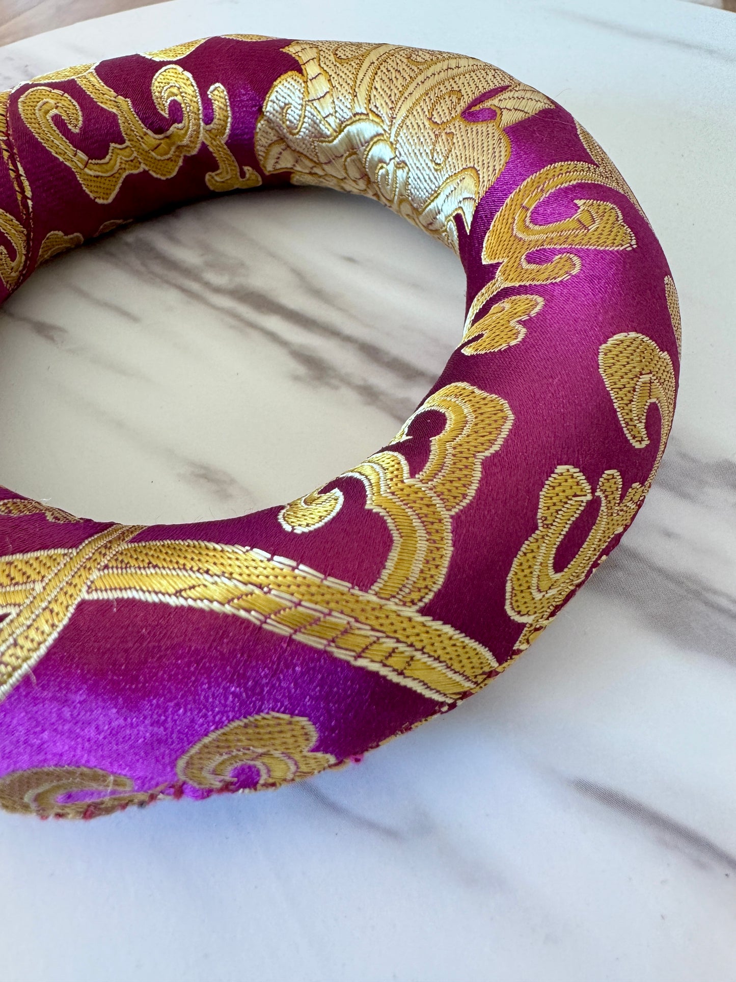 Purple Singing Bowl Ring Cushion