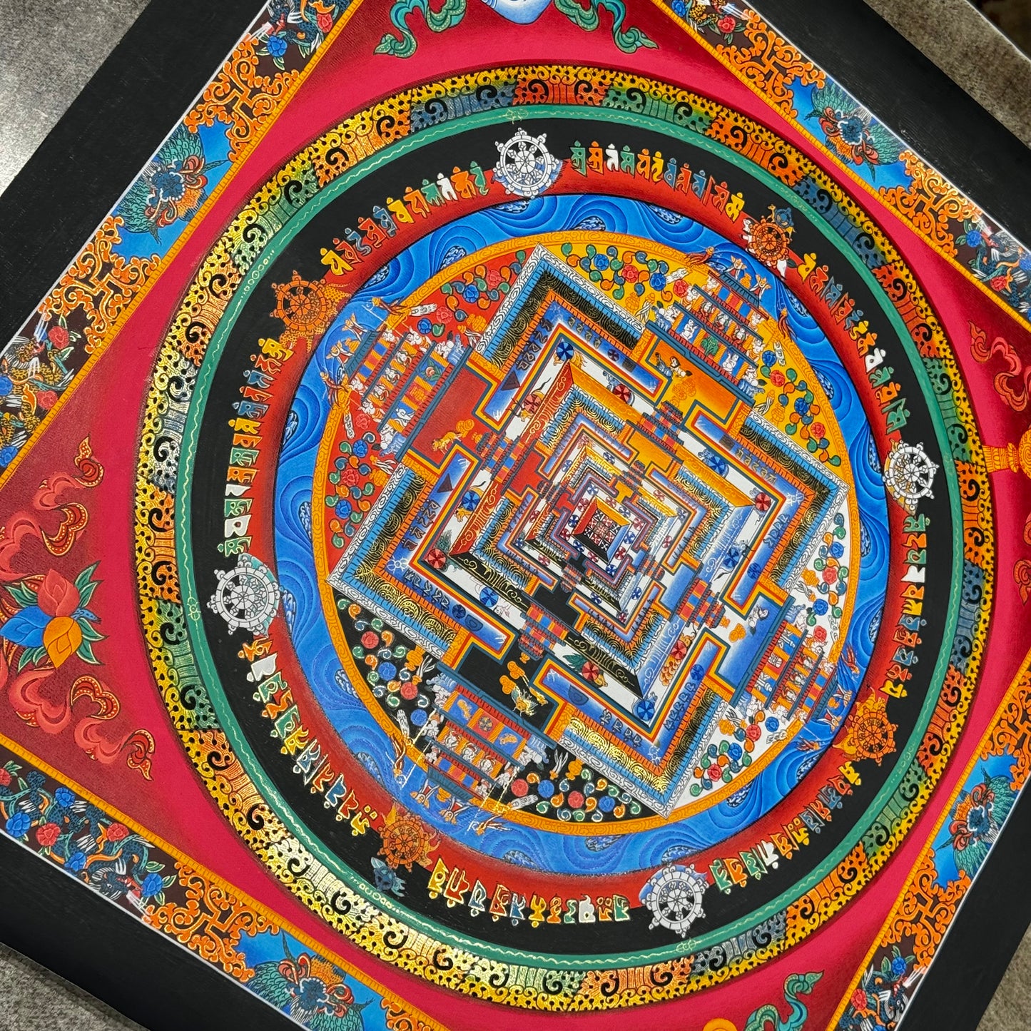 Kalachakra Mandala Thangka with Fine gold