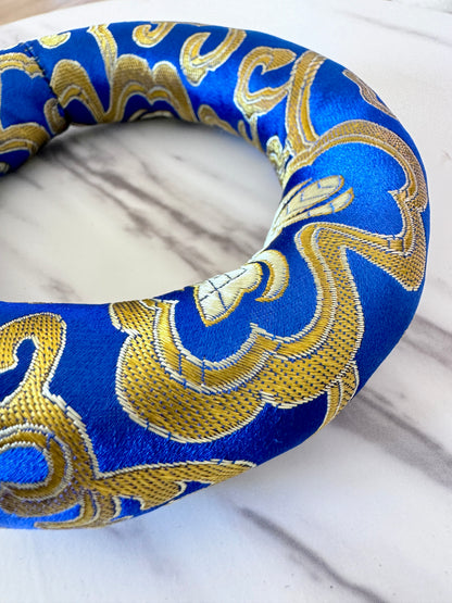 Royal Blue Singing Bowl Ring Cushion