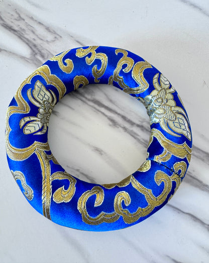 Royal Blue Singing Bowl Ring Cushion