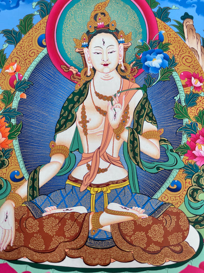 Masterpiece White Tara Thangka Painting