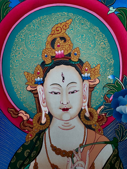 Masterpiece White Tara Thangka Painting