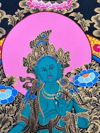 Green Tara Thangka Painting