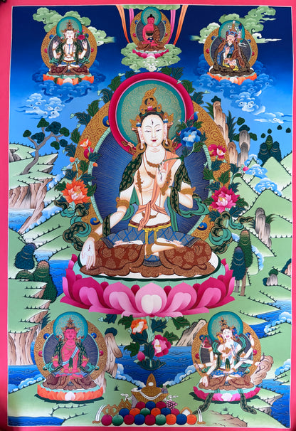 Masterpiece White Tara Thangka Painting