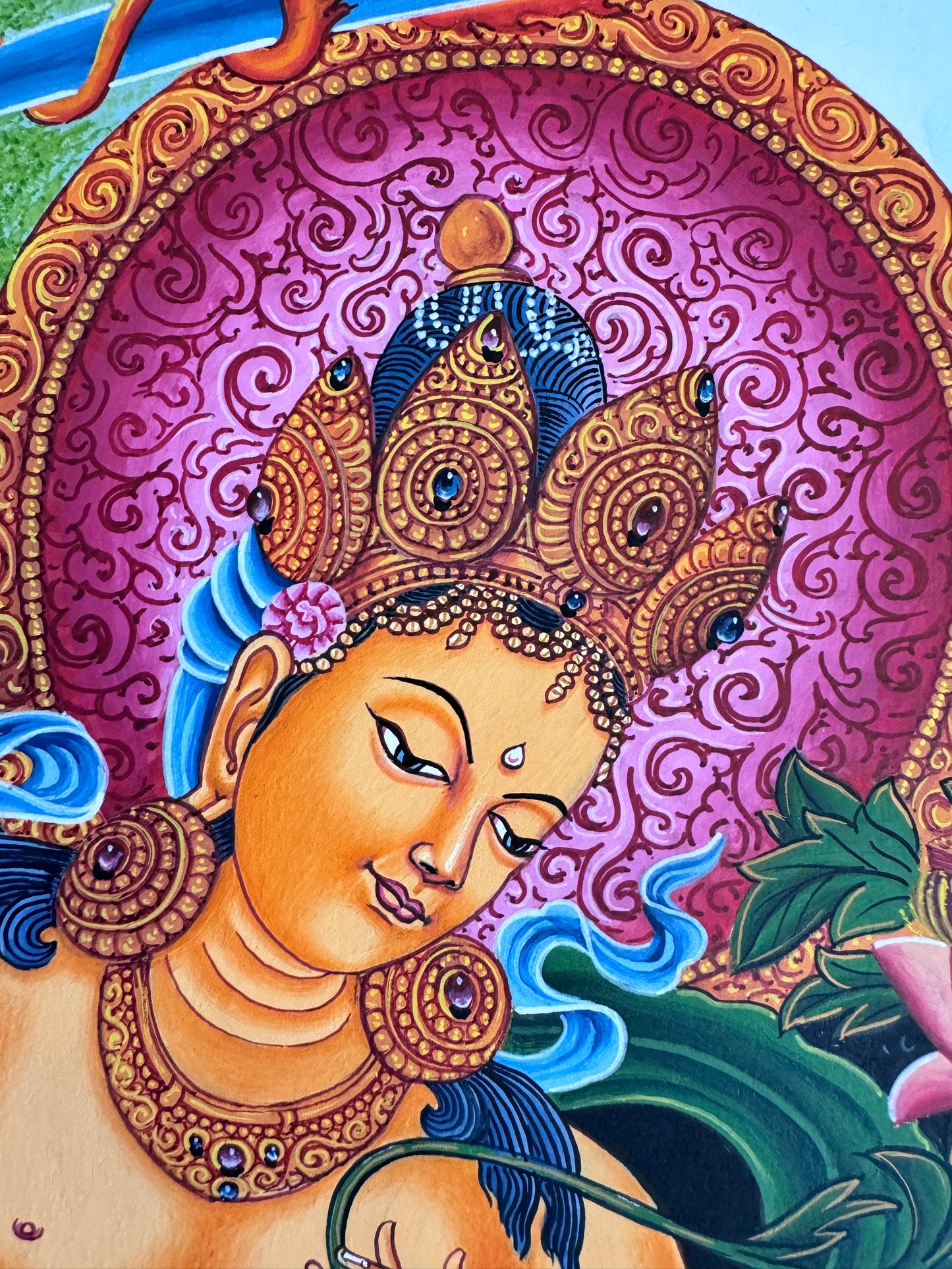 Masterpiece Newari Manjushree Thangka Painting