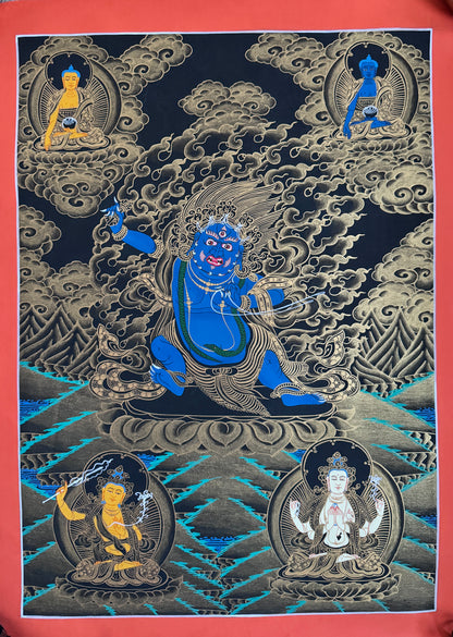 Mahakala Vajrapani (Bhairav) Thangka Painting