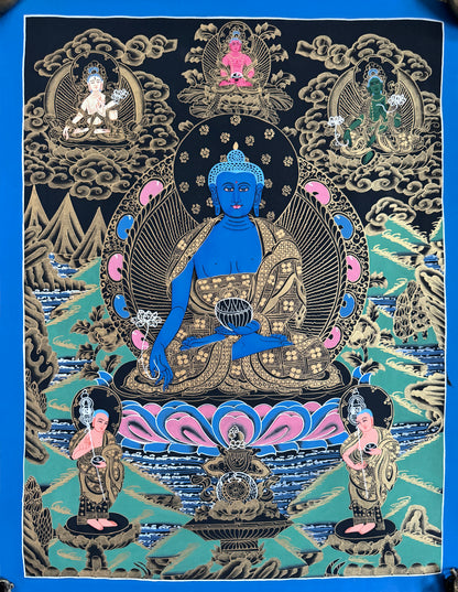 Medicine Buddha Thangka Painting