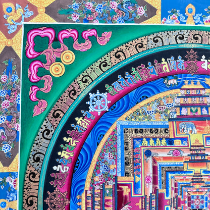 Kalachakra Mandala Thangka Painting