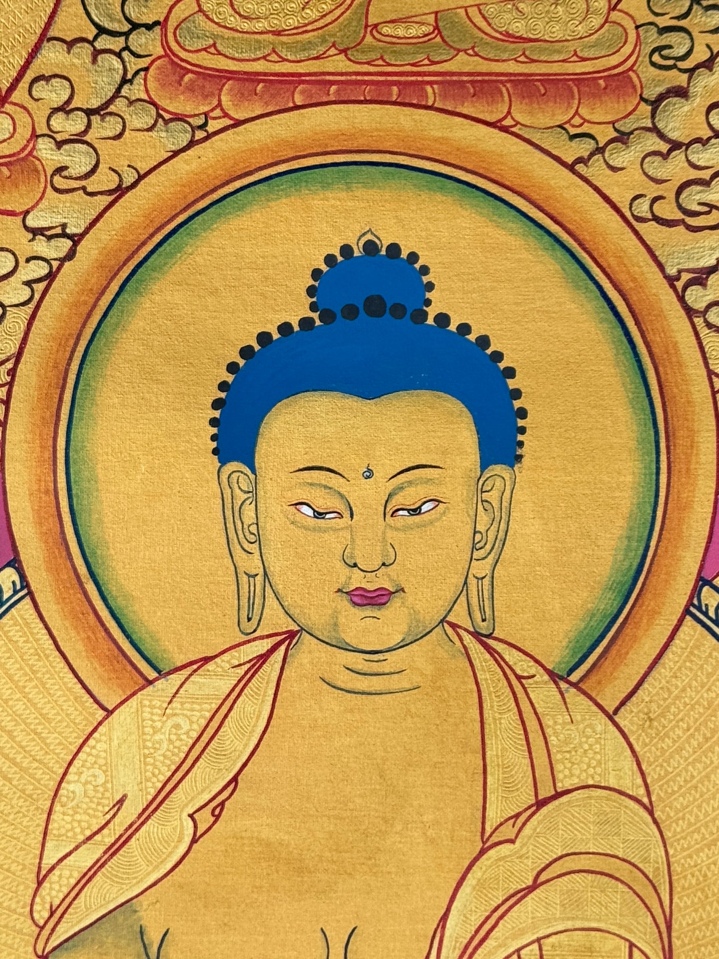 8 Gold Medicine Buddha Thangka Painting