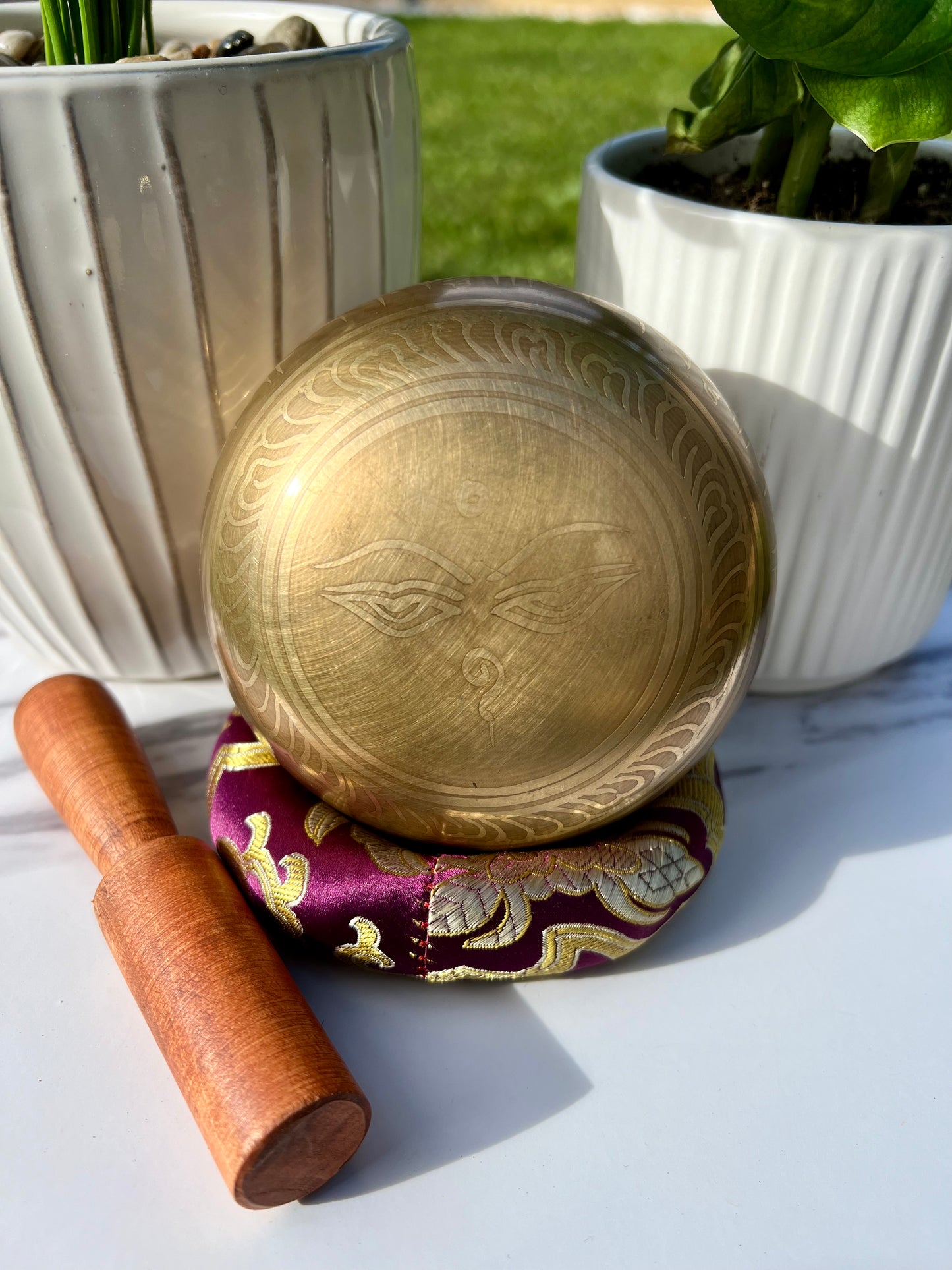 Tibetan Carved Singing Bowl