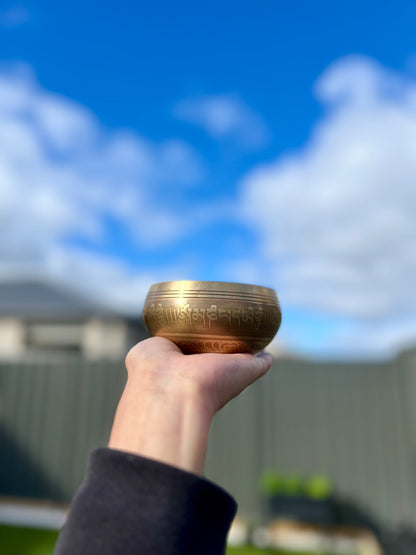 Tibetan Carved Singing Bowl