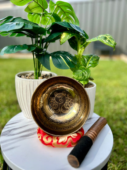 Shankha with Mantra Carved Singing Bowl