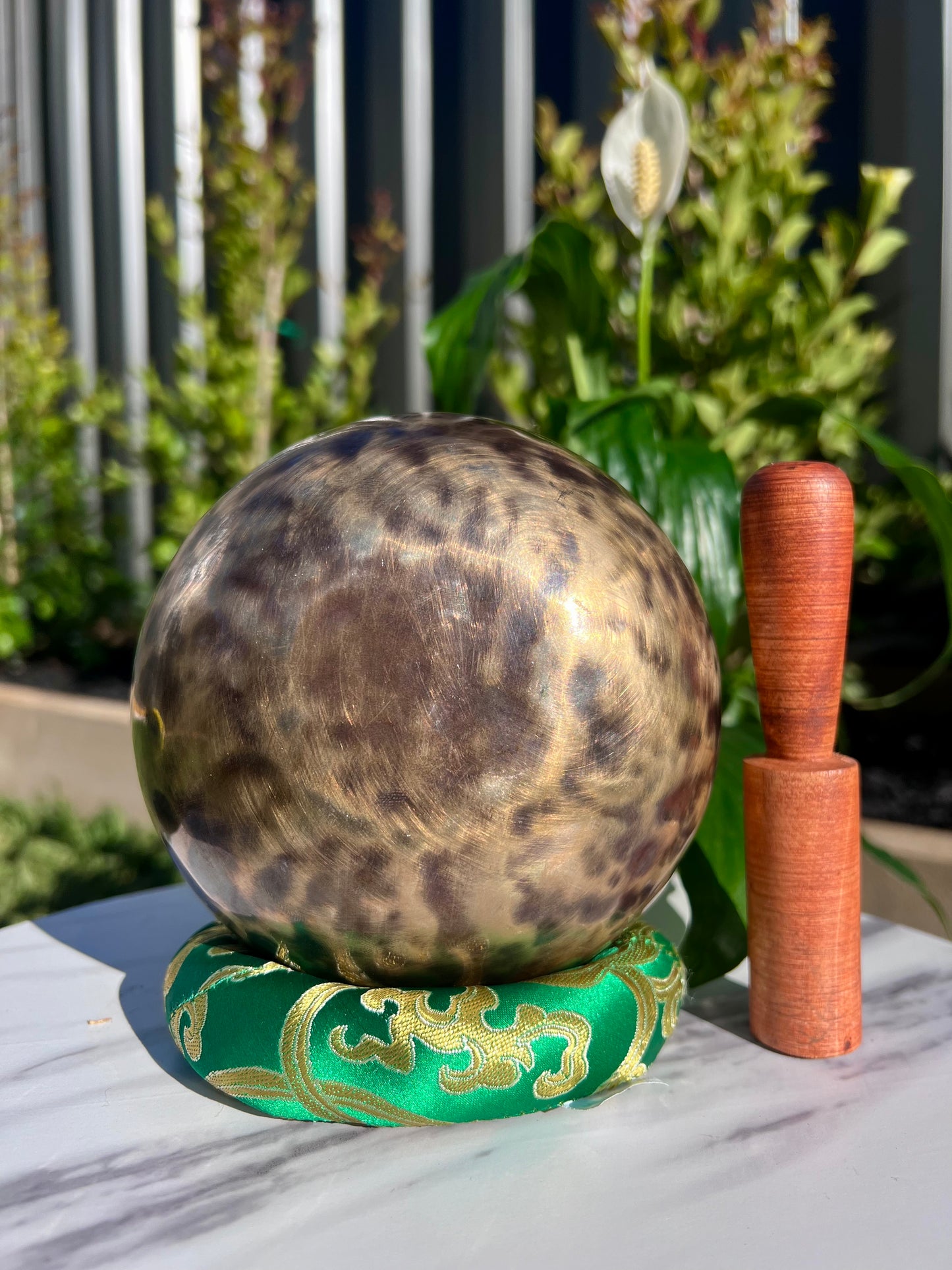 Hand-beaten Full Moon Singing Bowl from Nepal