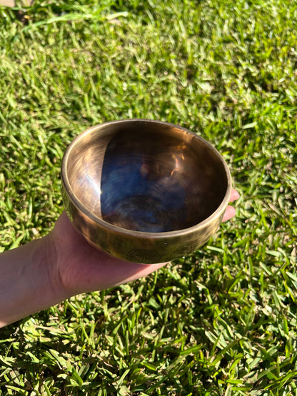 Hand-beaten Full Moon Singing Bowl from Nepal